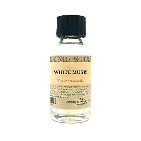 Pure Perfume Oil for Perfume Making, Body Oil, Soap, Candle Making; Glass Bottle. Premium Quality Undiluted & Alcohol Free (1oz, White Musk) Cover
