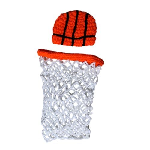 Levemolo Ropa para Recién Nacido Gorra de Baloncesto de Hilo de Algodón, Accesorios para Fotografía de Ñiño en Sesiones de Fotos y Fiestas