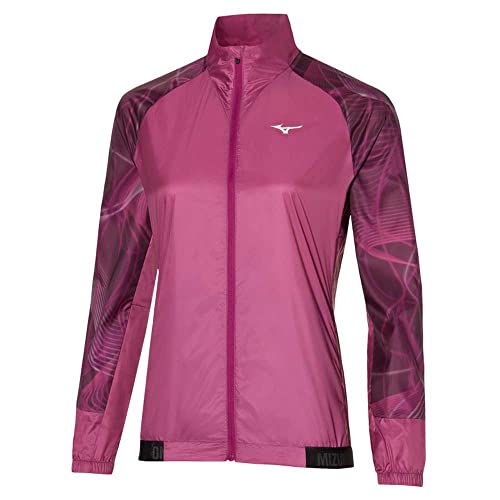 Image of Mizuno Women's Aero Jacket Running, Magenta Haze, L