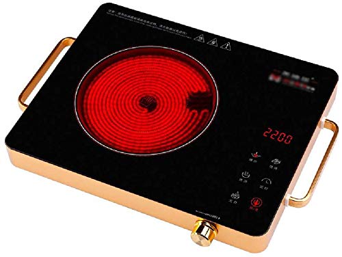 Berühren elektrischen Keramikherd DREI Ring hohe Leistung 2200W Haushalt Lichtwelle Induktionsherd Elektroherd Tee Herd,Tyrant Gold,Tyrant