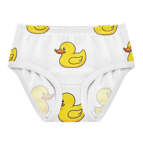 Girls Underwear Toddler 2t Cotton Panties Little Girl Bright Underpants Briefs Cute Yellow Ducks Prints White