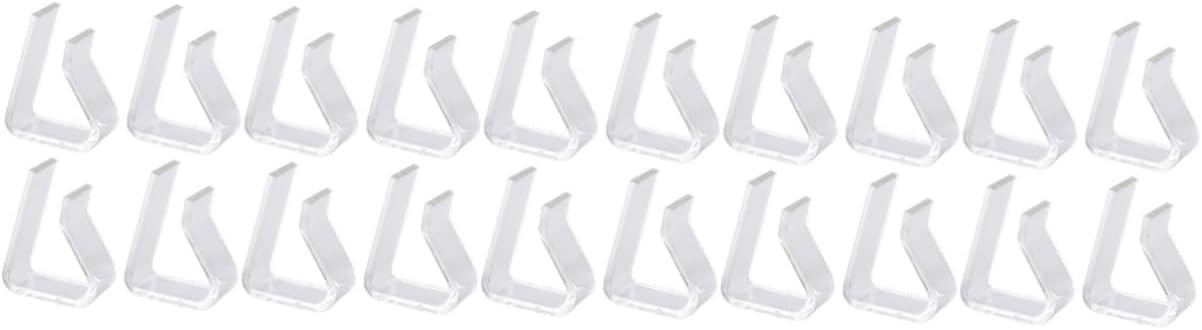 jojofuny 20pcs Transparent Tablecloth Clips Easy to Use Table Cover Holder Lightweight and Portable Table Cloth Fixing Clamps for Picnics Outdoor Dining and Kitchen Use