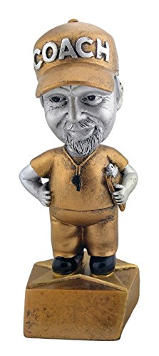 Decade Awards Coach Bobblehead Trophy, Male | Engraved Coach Award - 6 Inch Tall - Engraved Plate On Request #TOP28