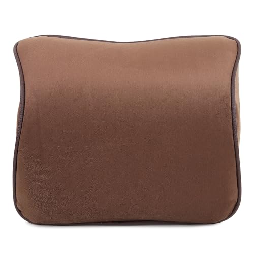 Image of Kingsway Car Headrest Seat Cushion, Universal Use Long Drive Travel Orthopedic Neck Rest Memory Foam Pillow in Chocolate, Super Soft and Super Comfort Sciatica Back Support Pack of 1