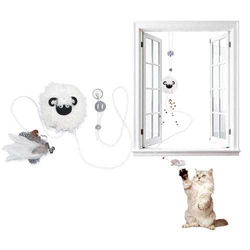 Jieffifa Lamb-Shaped Cat Interactive Feeding Toy