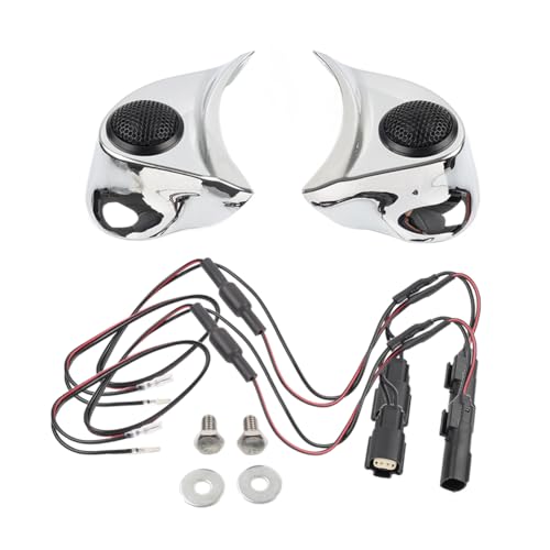 SIKUAI 1pair Speaker Pods Tweeter Spacer ABS Chrome Motorbike