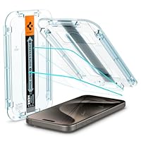 Spigen Glas.tR EZ Fit Vetro Temperato compatibile con iPhone 15 Pro Max, 2 Pezzi, Installazione...