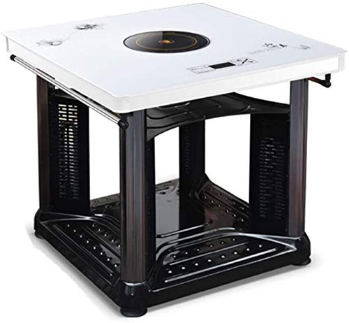Startseite Feuertabelle Heizung, Elektroheizung Tisch, Multifunktionales Elektrogrill, Wärmen Sie Ihre Füße auf Allen Seiten, for Fam (Size : B)