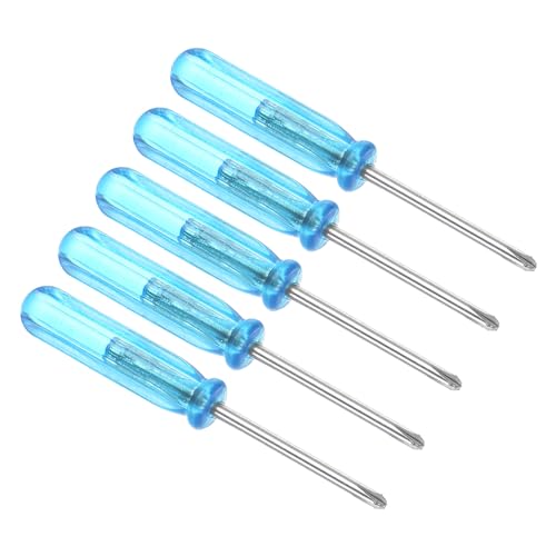 CoCud Cacciavite Phillips Piccolo Dimensione 1,6mm Lunghezza 45mm Cacciavite Croce Acciaio con Impugnatura Antiscivolo - (Applicazioni: per Occhiali Orologi Elettronica Computer) 5pz
