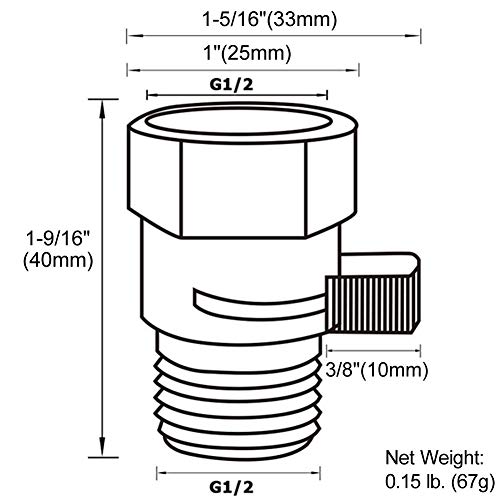 image for Shower Valve, Aomasi Brass Construction Water Flow Restrictor High Pre