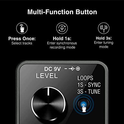 LEKATO Triple Looper Station, de boucle d’enregistrement synchrone Tuner intégré Boucleur électrique Total 18 minutes… - Les Beatles, Paul McCartney, John Lennon, RIngo Starr, George Harrison LEKATO Triple Looper Station, de boucle d'enregistrement synchrone Tuner intégré Boucleur électrique Total 18 minutes… – Image 7