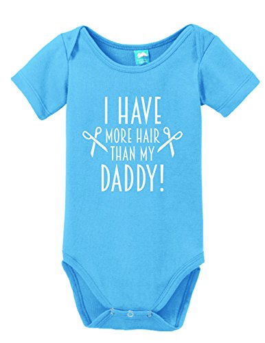 Image of Sod Uniforms I Have More Hair Than My Daddy Printed Baby Romper