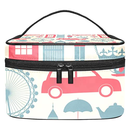 Sac à cosmétiques de grande capacité : organisateur de maquillage de voyage style Londres