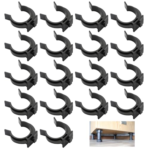 Scettar 18 Pièces Fixation Plinthe Cuisine(Noir),Clip Plinthe Cuisine,Attache Plinthe Cuisine,Clips de Fixation Applicable à Plinthe Cuisine,Armoires de cuisine,...