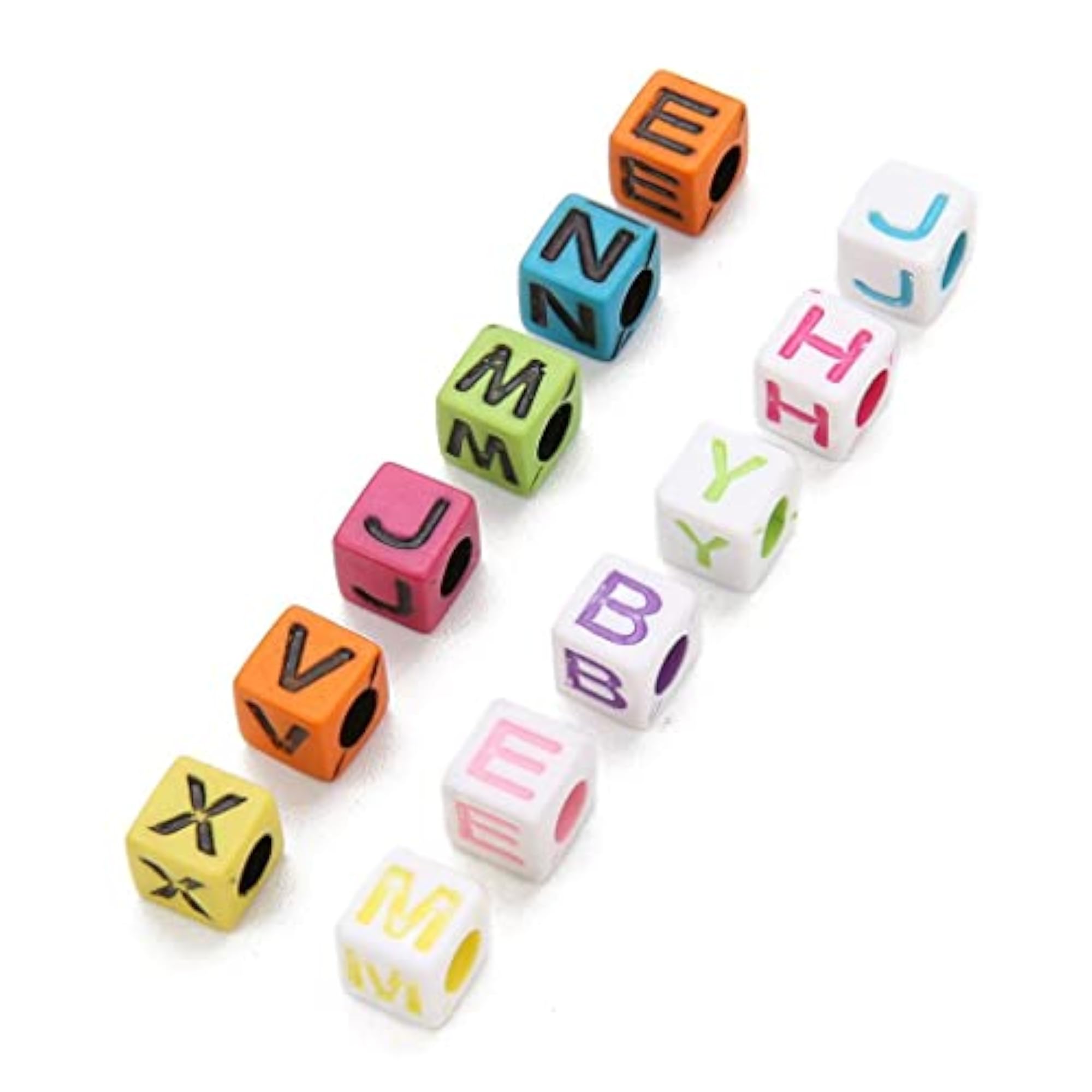Acrylic Alphabet Letter Beads, 200 Pieces for DIY Jewellery