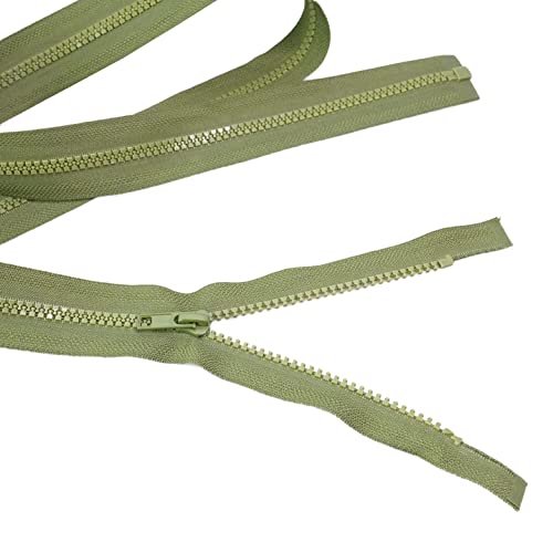 Trimz Zipper, Olive Green, 1 Piece - Image 2