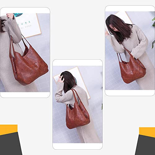 Image of HUGGI Hobo Bags for women | Faux Leather Material with improve strap & zipper | Elegant hand bag for women in office, function | 33 x 12 x 32 cm