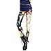 Produktbild Rubberfashion Leggings Pferd, glänzende Leggin mit Märchenmotiv bis zur Hüfte für Frauen und Mädchen Menge: 1 Stück schwarz S/M