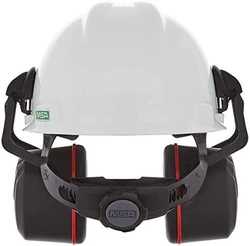 Image of MSA V-Gard Helmet Ear Defenders - Enhanced Comfort Hearing Protection with Helmet Mount for V-Gard Cap Style Hard Hats