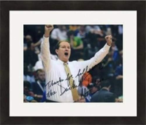 Sports Memorabilia Autograph Warehouse 422247 Dana Altman Autographed 8 x 10 in. Photo Oregon Ducks Basketball Coach No.SC3 Matted & Framed