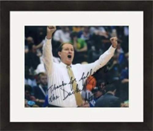 Autograph Warehouse 422247 Dana Altman Autographed 8 x 10 in. Photo Oregon Ducks Basketball Coach No.SC3 Matted & Framed