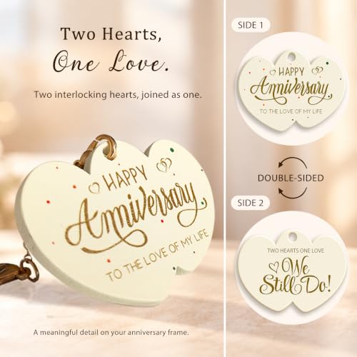 Anniversary Picture Frame, Then & Now Gift for Couples, 1-99 Years - Image 3