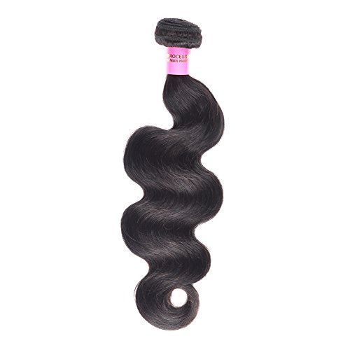 Mothers' Day Gift Body Wave Weave Brazilian Virgin Hair Body Wave Hair Weave one Bundles 10inch 100% Unprocessed Virgin Human Hair Weave Natural Black