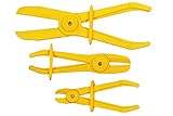 3pcs Flexible Hose Clamps Line Clamp Hose Pinch Off Pliers Set Mixed Sizes