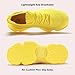 LUCKY STEP Women Air Cushion Fashion Sneakers Breathable Casual Comfortable Lightweight Walking Shoes (Yellow,6B(M) US)