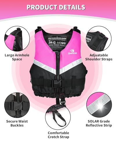 Image of Owntop Swim Jacket Kids Adults | Super-Thin & Lightweight | Comfortable Crotch Strap | Easy-to-spot Colors | Swimming Training, Kayak, Boating