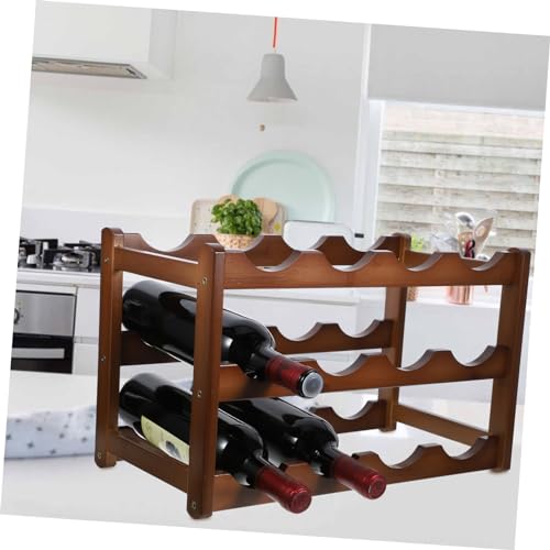 Soporte para botellas de vino de bambú flotante miniatura 5