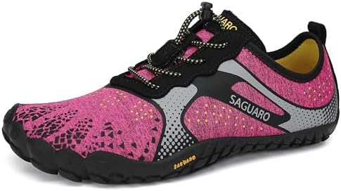 SAGUARO Unisex Barfußschuhe Leicht Atmungsaktiv Tragbar Traillaufschuhe Weich rutschfest Fitnessschuhe für Outdoor & Indoor