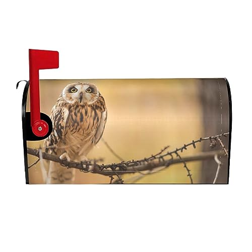 Buzón magnético con diseño de búho de pie en el árbol, impermeable, decoración de buzón de Navidad al aire libre
