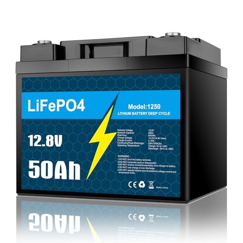 KUNLUN 12V 50Ah LiFePO4 Lithium Battery with 50A BMS, 8.63 lbs Ultra-Light, 10-Year Lifespan, Low-Temperature Protection, Perfect for Trolling Motor, RVs, Solar, Home Energy Storage Systems