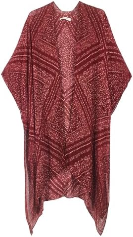 Moss Rose Women's Swimsuit Cover up Beach Kaftan for Bathing Suit with Floral Pattern