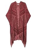 Moss Rose Women's Beach Cover up Swimsuit Kimono with Bohemian Floral Print, Loose Casual Resort Wear