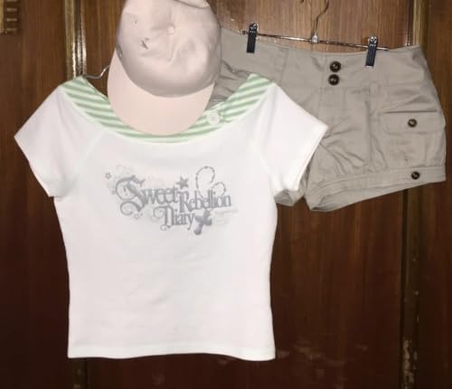 Image of Kawaii Cutecore Harajuku Y2k 2000s Tops Summer Preppy Aesthetic Alt Goth Emo Short Sleeve Graphic Tees