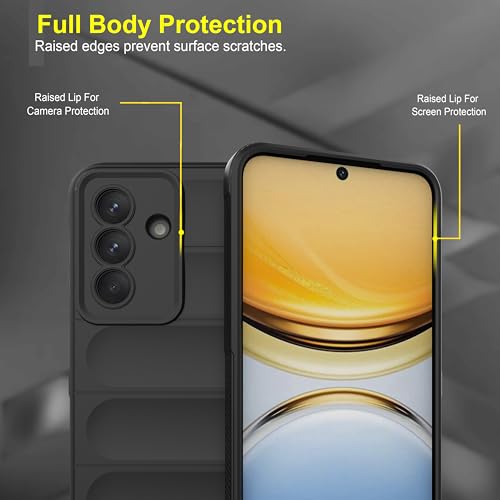 Image of Zapcase Back Case Cover for Samsung Galaxy A57 5G | Compatible for Samsung Galaxy A57 5G Back Cover | Liquid Silicon Magic Case with Camera Protection | Black