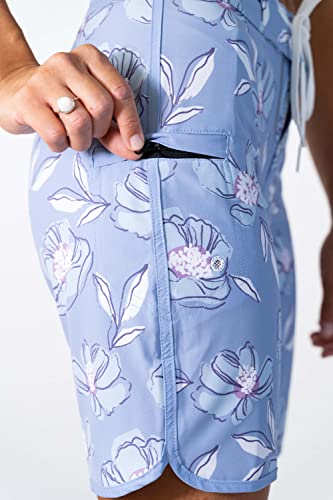 Maui Rippers Bermuda de banho feminina elástica 4-Way 23 cm, Amanhecer, 5