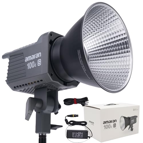 Aputure Amaran 100d S, Amaran 200d S 100W / 200W Daylight Led Video Light, CRI 96+ TLCI 99+ App Control Bowens Mount for Video Photography Live Streaming Studio Filmmaking (Amaran 100D S)