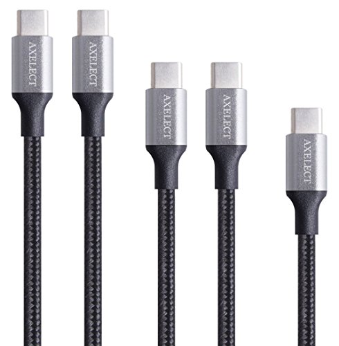 AXELECT USB Type C Cable, 5PACK (10ftx1, 6ftx1, 3ftx2, 1ftx1) Nylon Braided USB C to USB A Charging Sync Cable for Samsung Galaxy S8/S8 Plus, LG/G5/G6, HTC 10 and More USB Type C Devices
