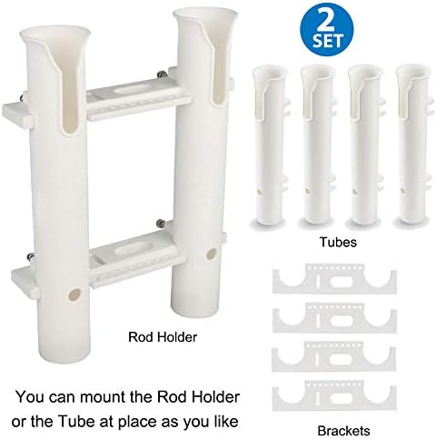 CAIKEI Fishing Rod Rack Rod Holders Tube Rod Racks with Reel and Tools Slot for Rod Fishing, Deep Sea Fishing and Trolling
