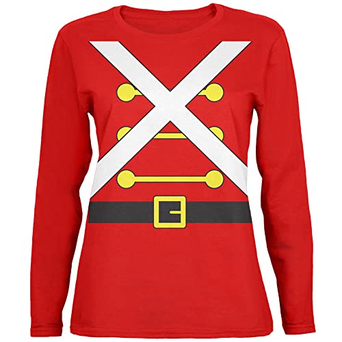 Toy Soldier Costume for Women Christmas Adult Holiday Long Sleeve T-Shirt
