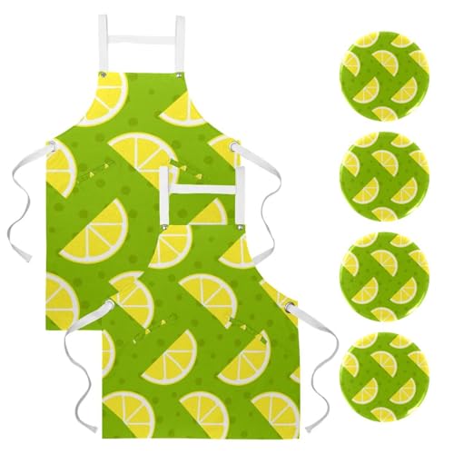 Tablier de serveuse en lot de 2 pour restaurant, bistrot et protection contre les taches