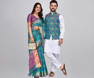 indian engagement dresses for couple engagement pic couple simple New York Xpress 2 Sleeve Length:36-37 shimmering
