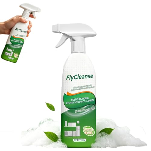 Fly Cleanse Spray Kitchen Appliance Cleaner Oil Stain Remover Kitchen cleaner Range Hood Cleaner Heavy-Duty Oil Stain Remover (1PCS 11.2 OZ)