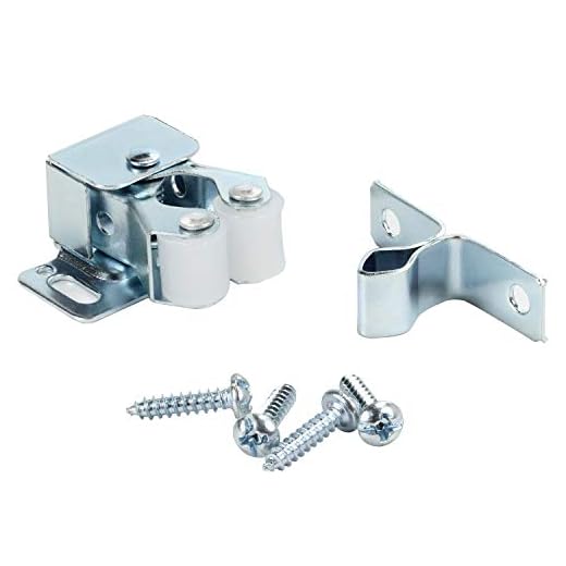 Rok Hardware 10 Pack of Zinc Double Roller Catch with Prong for Cabinet Doors, RV Cabinet Latch, Camper Cabinets, Kitchen Cabinets, Dressers ROKRLCZC