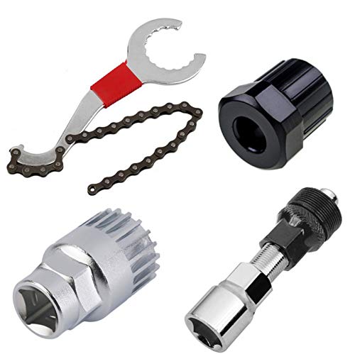 Diintor Mountain Road Cycling Bicycle Bike Repair Maintenance Tool Kits, Bicycle Chain Removal/Bracket Remover/Freewheel Remover/Crank Puller Remover Tool (Style A)
