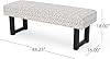 LKHKK Charming Boho Fabric Bench to Your Living Space, Black Print Design, Entryways or Bedrooms #1