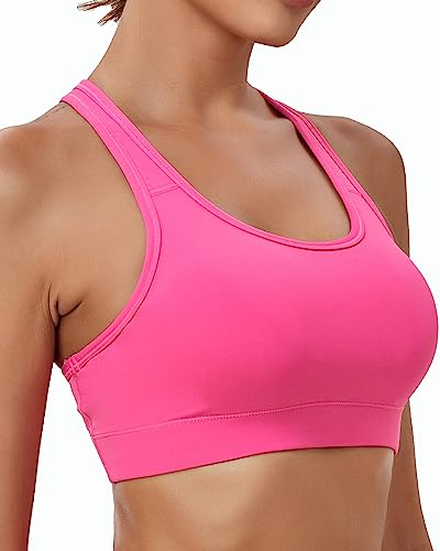 Image of Oalka Women's Racerback Sports Support Workout Running Bras | Oalka Women's Racerback Sports Support Workout Running Bras